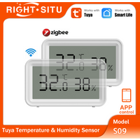 Tuya Zigbee WiFi Temperature and Humidity Sensor APP Remote Control SmartLife Work with Yandex Alexa