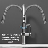 Kitchen Faucet Temperature Faucet Kitchen Pull Out Kitchen Sink Faucet Digital Display Function Rotatable Taps