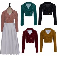 Historical Regency Spencer Jacket Victorian Jane Austen Velvet Short Coat Women Tea Party Dress Accessories Top