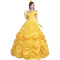 Robe Belle pour adultes, Costume de la belle et de la bête pour femmes, robe de soirée princesse Cosplay, tenue de bal