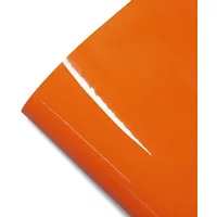 Car Wrap Stickers Bright Orange Glossy Color Change Vinyl Film Bubble Free Sticker Car Accessories Exterior Interior Decoration