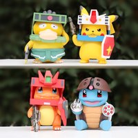 Pokemon Pikachu Charmander Psyduck Squirtle Figure Toys Adorable Figurine Cartoon Model Car Ornament Statue Decoration Presents