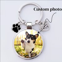 Customized Pet Photo & Text Keychain, Best Friend Pet Dog Love Gift, Custom Bag Pendan, Personalized High Quality Dog Cat Tags