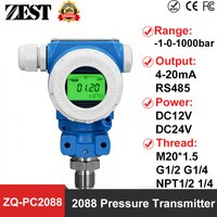 ZQ-PC2088 Pressure Transmitter -1-0-1000bar Input 4-20mA Output pressure device Oil Water Gas Liquid Air Pressure Transducer