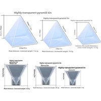 Highly transparent pyramid shaped silicone mold made of epoxy resin suitable for home decoration and dried flower accessories