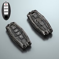 Zinc Alloy Car Key Case Cover For Nissan Leaf Micra Qashqai J11 J10 X Trail T32 Versa Note Patrol Key Fob Cover Car Accessories