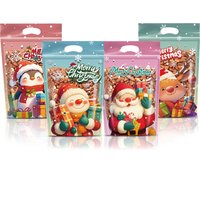 10/20/30/50pcs Stand-up Pouch Christmas Style Cute Cartoon Pattern Gift Storage Bag Snowflake Crisp Cookies Nougat Bags TMZ