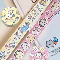 Cartoon Sticker Tape Stationery Stickers Decorative Adhesive Masking Tape Korean School Supplies Journal Tape Gifts