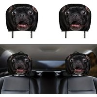 Funny Animal Car Headrest Cover, Elastic Fit, Daily Car Seat Headrest Cover