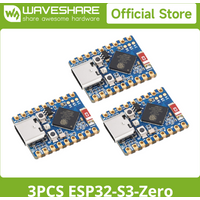 Waveshare 3pcs/Lot ESP32-S3 ESP32 S3 Mini Development, 240MHz Running Frequency, Microcontroller Support C/C++, MicroPython