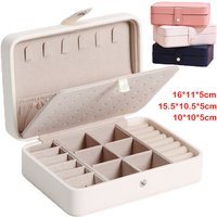 Korean Version Simple Ins Style Portable Jewelry Storage Box 2023 New High-end Exquisite Large Capacity Travel Jewelry Bag