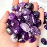 1.73Oz Amethyst Polished Stones - Ideal For Aquarium Decor, Jewelry Making & Diy Projects