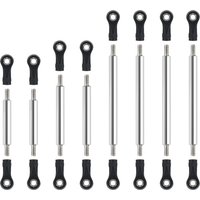 8PCS Stainless Steel Straight Links Set for 1/18 RC Crawler TRX4M Chassis Suspension High Clearance Upgrade Parts