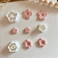 3pcs/set Flower Earrings Polymer Clay Cutters Hollow Geometric Pattern Mold DIY Ceramic Earrings Jewelry Pendants Clay Tools