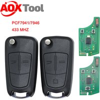 AOKTOOL Remote Car Key 433MHZ PCF7941/7946 For Opel key /Vauxhall key Astra Key Zafira Key Corsa Key Vectra C Key