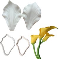Calla Lily Silicone Mold&Cutters Art Craft Claypolymer Wax Candle Flower Cold Porcelain Coldceramic Handmade Earring Decor Tools