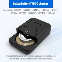 Portable Type-C Lithium Button Battery Charger for Multiple Household Uses Wide Compatibility Efficient Intelligent Charging