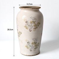 Rustic Vintage Ceramic Vase for Flower Arranging - Premium Water Cultivation Flower Vase, Home Décor Ornament