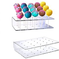 1/2pcs Acrylic Cake Pop Stand 15 Hole Candy Display Clear Candy Stand Baby Shower Wedding Party Birthday Dessert Placement