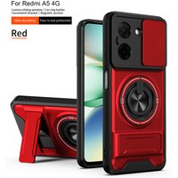 Armor Shockproof Phone Case For Xiaomi redmi A5 4G Sliding Camera Cap Built-in Magnet Ring Kickstand Protective Funda