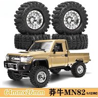 Zestaw opon ze stopu MN82 z beadedlockiem, opony RS 499 Ford MN82 LC79 1/12 RC Crawler, gumowe opony o wysokiej przyczepności, zestaw do ulepszenia/wymiany.