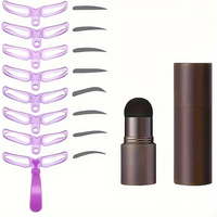 1 set 8-in-1 Reusable Eyebrow Shaping Template Kit for Flawless Brows - Easy Grooming Card for Perfect Definition