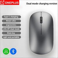 OnePlus Wireless Mouse with Type-C Fast Charging, Silent Click Dual-Mode for Multi-Device, 4 Adjustable DPI 2.4G + BT Dual-mode