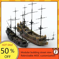 MOC Medieval The Silent Mary The Black Pearl Custom Puzzles Warship Model Technical Education Set DIY Kids Puzzle Toy Xmas Gift