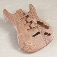 ST Style Electric Guitar Body, Ash Wood Unfinished Guitar Body DIY Modification Spare Part