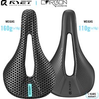 RYET 3D Printed Bicycle Saddle, 110g/160g Road MTB Cycling Racing Seating, 140*235mm Full Carbon Bike Seat Cushion Bicycle Parts