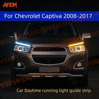 2Pcs 12V Led Guide Strip Headlight For Car Daytime Running Lights Turn Signal DRL Car Modification For Chevrolet Captiva 08-17