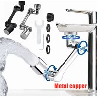 Metal Steel Faucet Extender Aerator Bubbler Nozzle Black 1080° Universal Rotation Water Faucet Sprayer Head for Kitchen Tap