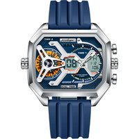 POEDAGAR Top Luxury Men Clock Date Week Luminous LED Man Watch Silicone Strap Electronic Dual Time Fashion Men's Quartz Watches