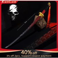 Game Ghost Recon 26cm Weapon At The End Katana Metal Model Real Steel Samurai Figure Sword Prop Collectible Desk Ornaments Toys