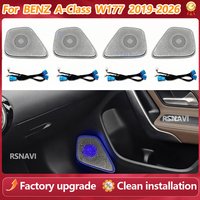 64 Colors LED New LED Speaker Cover For Mercedes-Benz A-Class W177 W118 2019-2026 Car Door Horn Decorative Shell Upgrade