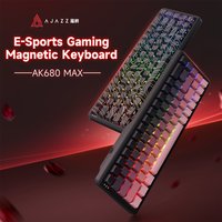 AJAZZ AK680 MAX Advanced Gaming Keyboard with Hall Effect Switches, Fast-Trigger Magnetic Keys (Advanced White)