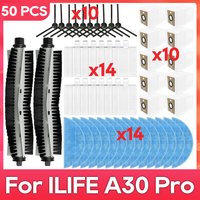 Fit For ( iLife A30 Pro ) Main Side Brush Filter Mop Dust Bag Parts Accessories Robot Vacuum Cleaner Kit