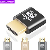 4K HDMI Virtual Display Adapter DVI VGA Display Emulator Dummy Plug Headless Ghost Display Emulator Video Card Lock Plate