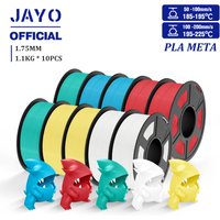 JAYO PLA Meta Filament 1,75 mm PLA 3D Filament 10 Rollen/Set für FDM 3D Drucker Hohe Flüssigkeit Ordentlich gewickelt 3D Drucker Filament