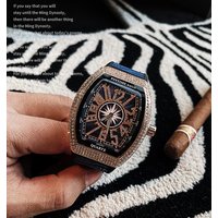 2025 nasir fashion watch men's student mechanical watch new full diamond barrel shape men's watch genuine trend watch