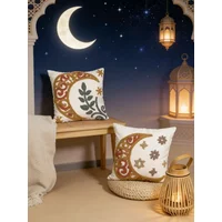Middle Eastern Festival Atmosphere Star Moon Pattern Pillowcase for Living Room Bedroom Car Suitable for All Seasons