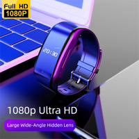 1080P Full HD Mini Camera Watch, Discreet Wearable Video Recorder with Silent & Lightless Recording, One-Click Photo Taking, Por