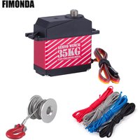 Cyfrowe serwo 35 kg 360 ° Duży moment obrotowy Wodoodporne serwomechanizmy Wciągarka Hak holowniczy do samochodu RC Statek Samolot Ciężarówka Robot Upgrade DIY