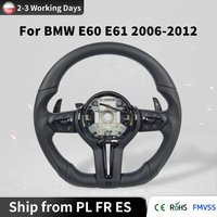 Fit for Bmw 5 Series E60 E61 2006-2012 m Sport Steering Wheel Modified Black Flat Bottom Popular Car Accessories Auto Parts