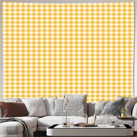 Gingham Checkered Tapestry Aesthetic Room Decor Farmhouse Wall Hanging Backdrop Dorm Decor Vintage Shabby Chic Wall Art
