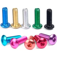 AliExpress GooBetter 10Pc Anodized Colourful Aluminum Button Head Allen Screw M3 M3.5 M4 M5 M6 Hex Hexagon Socket Round Bolt for Bicycle DIY Projects