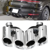 Car Accessories Quad Exhaust Pipe For Porsche Macan 2.0t 2014-2018 UP GTS Look Muffler Tip Exhaust Tip Exhaust System Nozzle