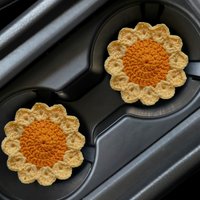 1PC Finished handmade crocheted floral coasters, woven tea mats, knitted flower heat pads, countryside style, great gift item