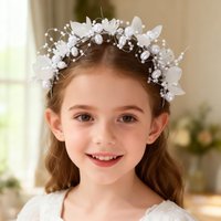 1 Piece Flower Girl Petal Headband Children's Hair Accessories, Exquisite Floral Design, Ideal for Weddings and Bridal Parties