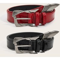 New Western Belts for Men Woman Classic Pin Buckle Belts Black Pu Leather Waistband Fashion Designer Belt with Jeans Pants Skirt